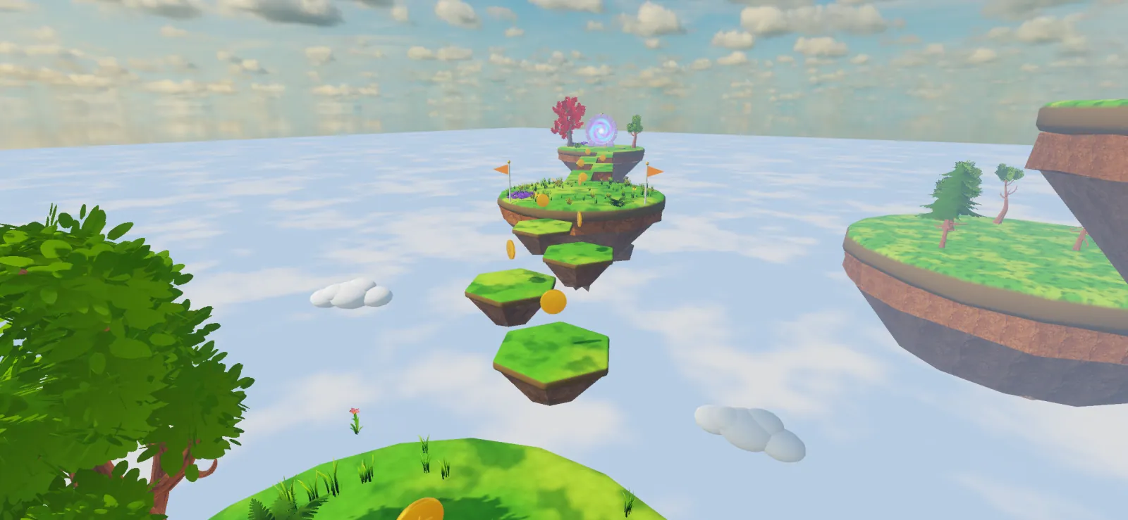 Floating stones. Time your jumps.